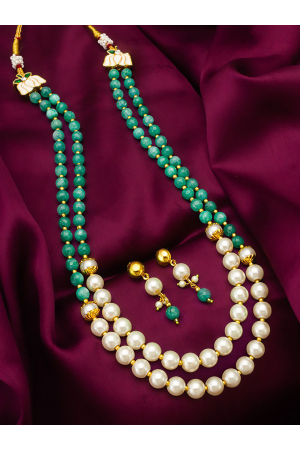 Green Designer Necklace Set