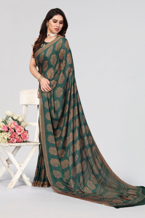 Green Party Wear Saree