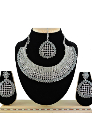 Grey Heavy Designer Necklace Set