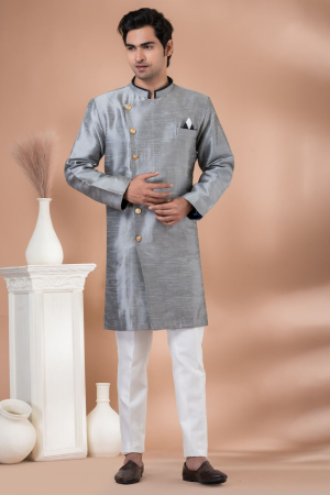 Grey Indo Western Outfit for Wedding