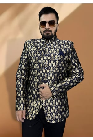 Navy Blue Jodhpuri Blazer