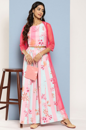 Light Pink Traditional wear Co-Ord Set
