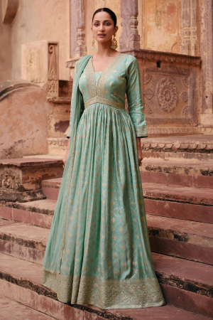 Mint Green Designer Anarkali Suit