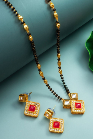 Gold Plated Multicolor Mangalsutra