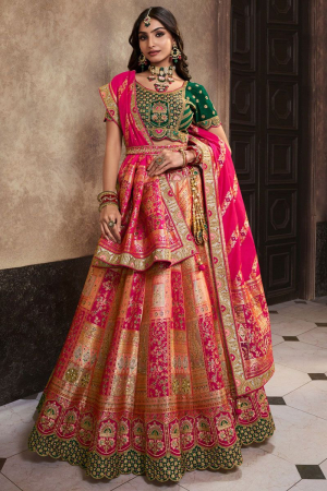 Multicolor Banarasi Designer Bridal Lehenga Choli