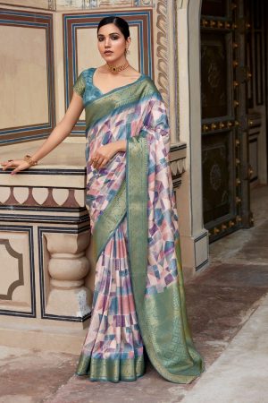 Multicolor Handloom Silk Woven Saree