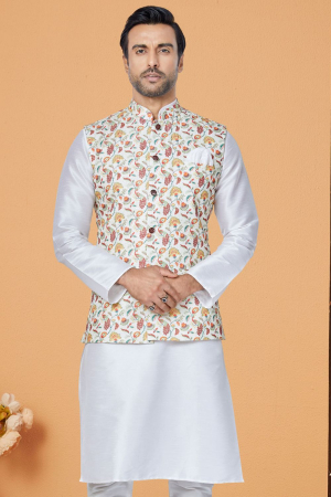 Multicolor Polyester Digital Printed Waistcoat