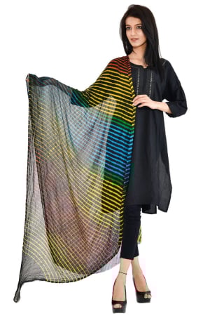 Multicolor Printed Chiffon Dupatta