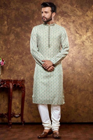 Multicolor Printed Cotton Kurta Set