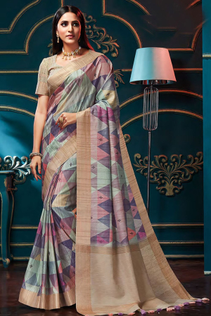 Multicolor Silk Woven Saree