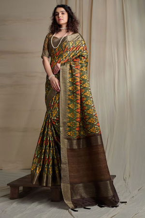 Multicolor Silk Woven Saree