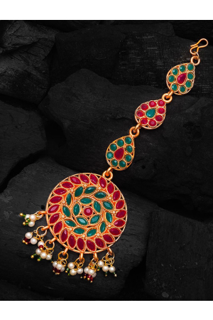 Multicolor Stones Studded Maang Tikka