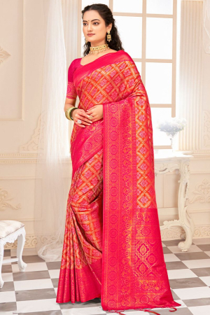 Multicolor Woven Kanjivaram Silk Saree