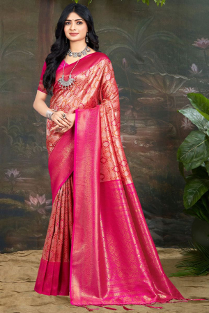 Multicolor Zari Woven Kanjivaram Silk Saree