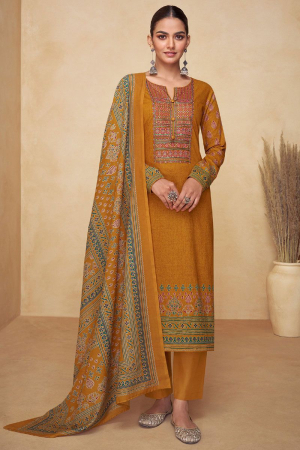 Mustard Pure Lawn Cambric Plus Size Suit