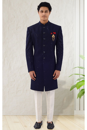 Navy Blue Indo Western Outfit
