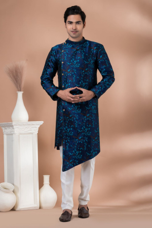 Navy Blue Indo Western Outfit for Wedding