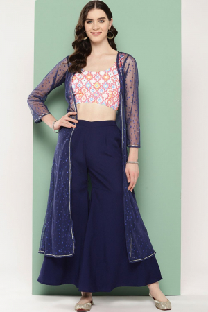 Navy Blue Traditional Wear Co-Ord Set