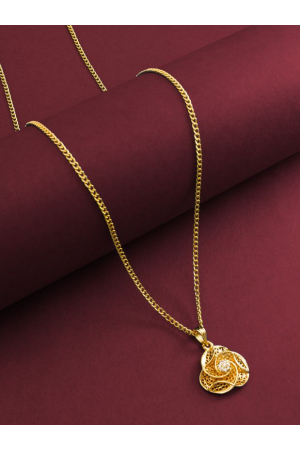 Gold Plated Chain with Studded Pendant