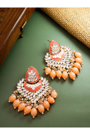 Peach Designer Earrings