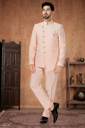 Peach Designer Jodhpuri Suit