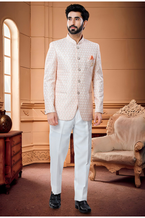 Peach Jodhpuri Suit
