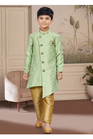 Pista Green Boys Indo Western Outfit