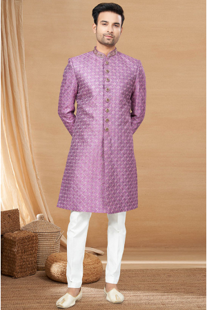 Purple Designer Indo Western Outfit