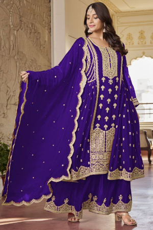 Georgette Medium Pr Fashion Launched Beautiful Designer Palazzo Suit at Rs  1595/piece in Surat