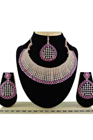Purple Heavy Designer Necklace Set
