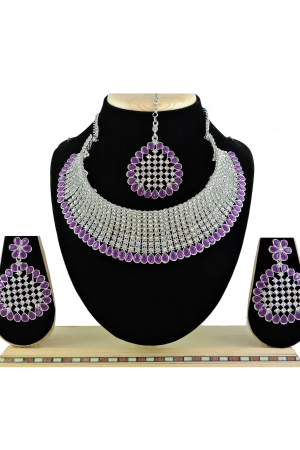 Purple Heavy Designer Necklace Set