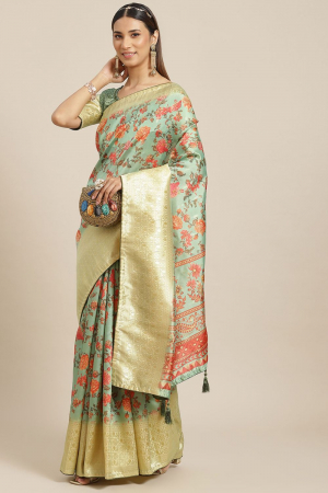 Rama Banasari Zari Weaving Silk Saree