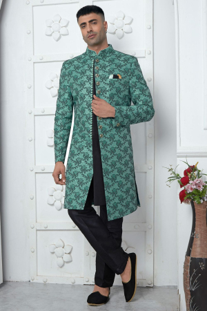 Rama Green Designer Indo Western Outfit