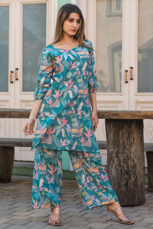 Rama Green Floral Printed Co-Ord Set