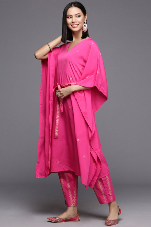 Rani Pink Festival Wear Kurta Set