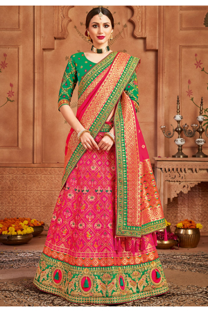 Rani Pink Patola Silk Designer Lehenga Choli