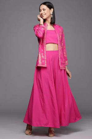 Rani Pink Traditional Wear Co-Ord Set