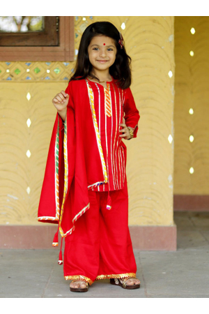 Red Girls Readymade Suit