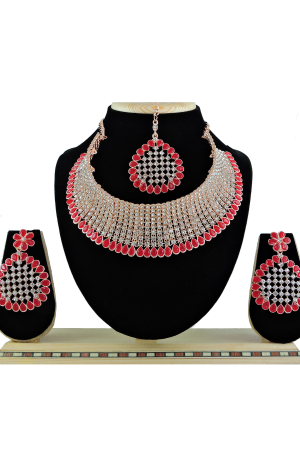 Red Heavy Designer Necklace Set