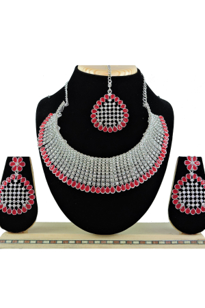 Red Heavy Designer Necklace Set