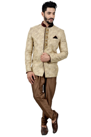 Cream  Jodhpuri Suit