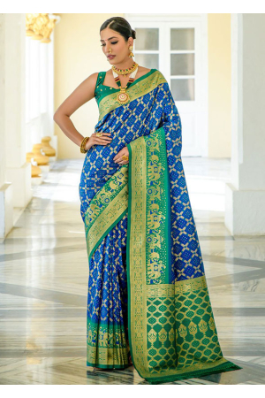 Royal Blue Banarasi Silk Woven Saree