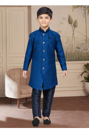 Royal Blue Boys Indo Western Outfit