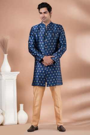 Royal Blue Indo Western Outfit for Wedding