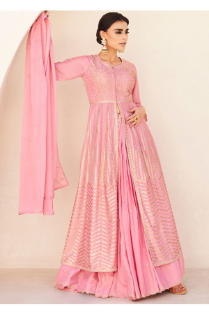 Salmon Pink Designer Lehenga Kameez Suit