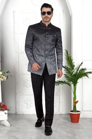 Shaded Black Art Silk Blazer