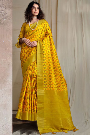 Sunny Yellow Silk Woven Saree