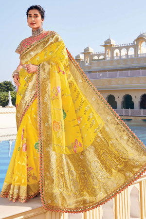 Sunny Yellow Silk Zari Woven Saree