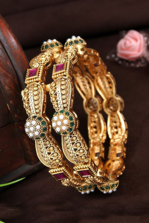 Traditional Gold Plated Bangles Set