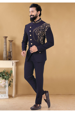 Violet Heavy Designer Jodhpuri Suit